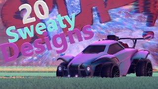 20 SWEATY Octane Designs in Rocket League [upl. by Nylannej441]