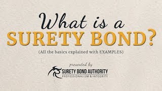 What are Surety Bonds Explained with Examples [upl. by Oyek]