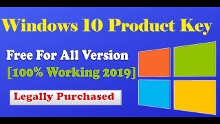 Windows 10 Product Key Free For All Version 100 Working 2019 [upl. by Largent]