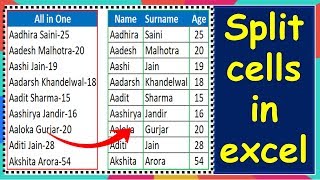 How to Split cells in excel  How to split one column into multiple columns in Excel [upl. by Adnal]