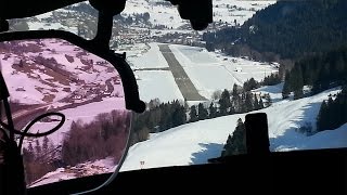 Falcon 7X Landing at SaanenGstaad Airport [upl. by Libbna174]