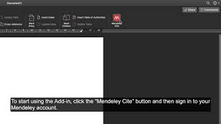 Installing the Mendeley Addin for Microsoft Word [upl. by Lavinie]