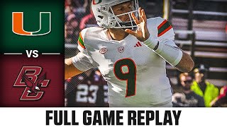 Miami vs Boston College Full Game Replay  2023 ACC Football [upl. by Ahsitra821]