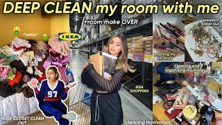 DEEP CLEANING MY MESSY ROOM🧽🧹خملت بيتي و الماريو قبل رمضان 🥰🧼✨ROOM MAKE OVER🍃part 1 [upl. by Ahsei]