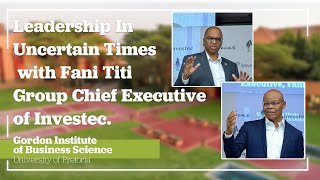 CEO Conversation with Investec Group Chief Executive Fani Titi [upl. by Parry]