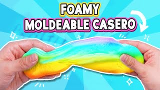 CÓMO HACER FOAMY MOLDEABLE CASERO 🌈 Craftingeek [upl. by Ulah541]