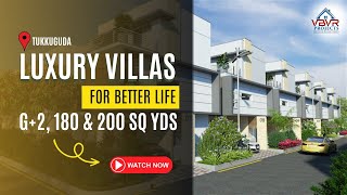 Premium Luxury Villas in Tukkuguda Hyderabad  15 mins from Shamshabad airport  VBVRProjects [upl. by Lativa423]