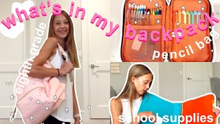 WHAT’S IN MY BACKPACK 2021 eighth grade edition  back to school supplies haul [upl. by Harras20]