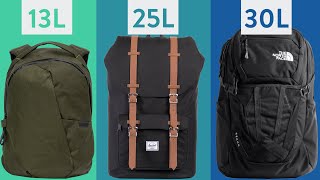 Ultimate Backpack Size Guide  What Size Backpack Do I Need for School Work or Commuting [upl. by Fair]