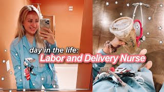 DAY IN THE LIFE LABOR AND DELIVERY NURSE  new grad nurse vlog [upl. by Arreit932]