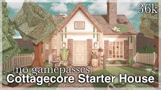 Bloxburg  Cottagecore Starter House Speedbuild no gamepasses [upl. by Madancy856]