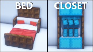 Minecraft 20 Bedroom Build Hacks and Ideas easy [upl. by Doe93]