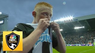 Matty Longstaffs debut goal puts Newcastle ahead vs Man United  Premier League  NBC Sports [upl. by Pitt]