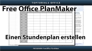 STUNDENPLAN  TAGESPLAN erstellen mit Free Office Planmaker  Download [upl. by Anitsua]