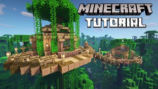 Minecraft Aesthetic Beginner Survival Tree House Tutorial  Jungle Biome [upl. by Manella707]