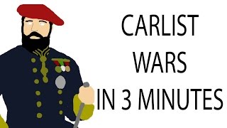 Carlist Wars  3 Minute History [upl. by Aicel]