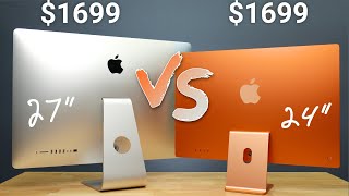 M1 iMac Midrange vs 2020 iMac for SAME PRICE 24 vs 27 [upl. by Annahael]