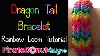 Dragon Tail Bracelet Rainbow Loom Tutorial [upl. by Rialb]