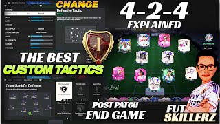 424 424 Custom Tactics Explained in EA FC 24 Ultimate Team  Rank 1 Easy  Fut Champs [upl. by Naujal]