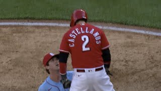 Benches Clear after Castellanos Flexes over Pitcher a breakdown [upl. by Eissert853]