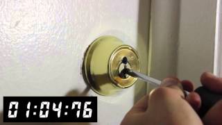 Drilling a Kwikset Deadbolt  Front Range Locksmith [upl. by Daley]