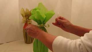 How To Gift Wrap A Wine Bottle [upl. by Mcripley]