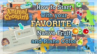 ISLAND RESET GUIDE  How to Choose Your Native Fruit and Plane Color in Animal Crossing New Horizons [upl. by Ellebana]