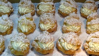 Receta Lionesas de nata montada o chantilly Pastelillos de pasta Choux  Loli Domínguez [upl. by Sink608]