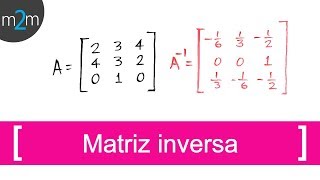 Como hacer una MATRIZ INVERSA │ Método de Gauss [upl. by Littlejohn726]