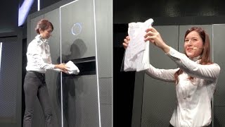 A demonstration of “Laundroid” the world’s first automated laundryfolding robot [upl. by Nedroj]