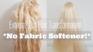 Extremely MATTED 18 Inch DOLL HAIR Transformation  NO Fabric Softener Needed [upl. by Ecirtap287]