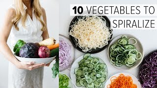 SPIRALIZER BEGINNERS GUIDE  10 vegetables to spiralize [upl. by Asin]