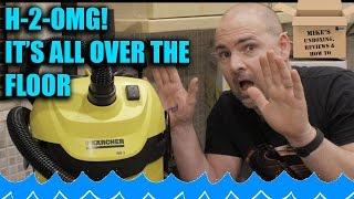 Karcher WD2 Wet and Dry DIY Vacuum Wet Testing [upl. by Ynattib]