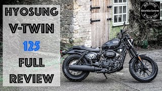 Hyosung Aquila GV125S VTwin Full Review Is this the coolest bobber 125 you can get [upl. by Akinaj431]