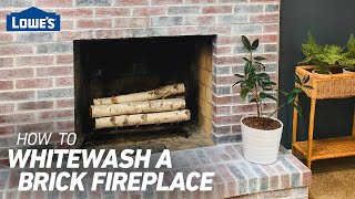 How to Whitewash a Brick Fireplace [upl. by Aynnat625]