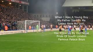 BEST 6 Crystal Palace CHANTS EVER With Lyrics [upl. by Nnep]