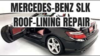 MERCEDES BENZ SLK HEADLINER REMOVAL ROOF LINING REPAIR [upl. by Ahsiena]