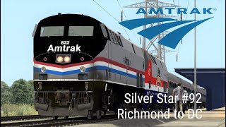 Train Simulator 2021  Amtrak Silver Star Richmond to DC [upl. by Jecho]