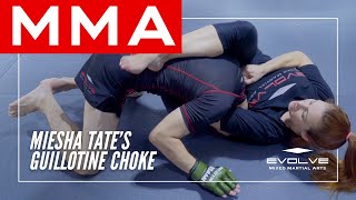 MMA  UFC World Champion Miesha Tates Guillotine Choke [upl. by Sebastiano]