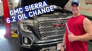 How To Change Oil 20192021 GMC Sierra Denali 62 Engine [upl. by Adnorehs]