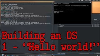 Building an OS  1  Hello world [upl. by Arit]