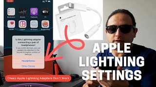 How to change Apple lightning 35 mm headphone adapter settings  iPhone 11 [upl. by Alliuqahs214]