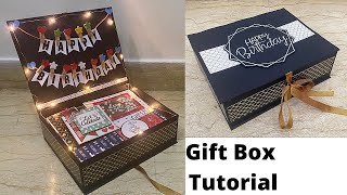 How To Make Hamper Box At Home  Handmade Birthday Gift Ideas  Gift Box Tutorial  Crafteholic [upl. by Sseb]