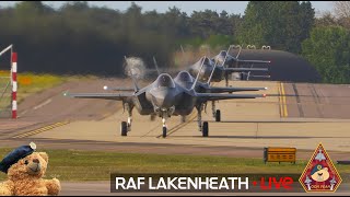 LIVE US AIR FORCE FIGHTER TOWN F15 amp F35 ACTION • 48TH FIGHTER WING RAF LAKENHEATH 030325 [upl. by Ivzt854]