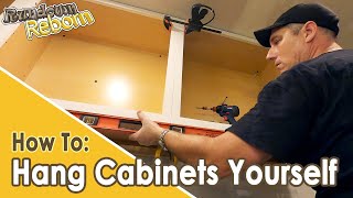 DIY How To Install Cabinets By Yourself  IN 6 MINUTES [upl. by Elisabeth]