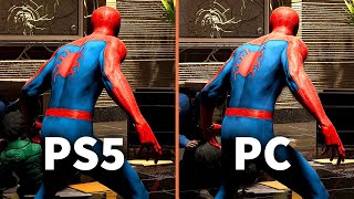 Marvels SpiderMan  PS5 vs PC Max Settings Comparison [upl. by Eigna]