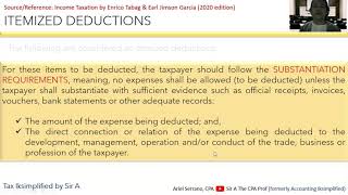 Deductions from the Gross Income  Itemized Deductions vs Optional Standard Deductions [upl. by Kyriako]