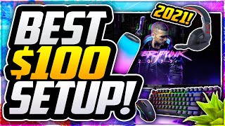 ULTIMATE 100 Budget Gaming Setup 😱 BEST Gaming Setup Under 100 [upl. by Adnauqal]