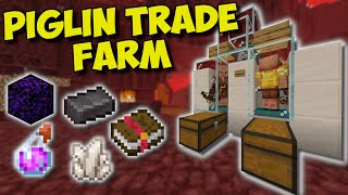 117 EASIEST PIGLIN TRADE FARM IN MINECRAFT  Fully Auto Piglin Farm [upl. by Evars]