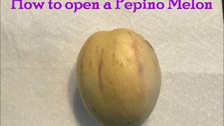 Pepino Melon  How to open and eat  Cucumber Melon [upl. by Kehr]